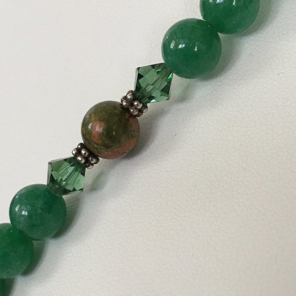 Vintage Agate Semi-Precious Pendant Necklace MINT - Picture 5 of 9